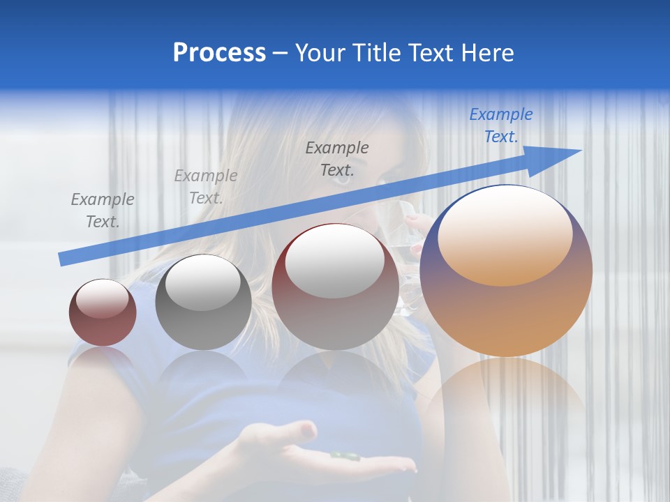 Woman Taking A Pill For Her Headache PowerPoint Template