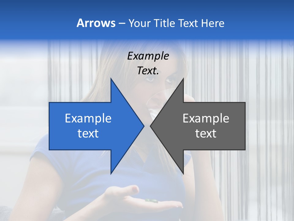 Woman Taking A Pill For Her Headache PowerPoint Template