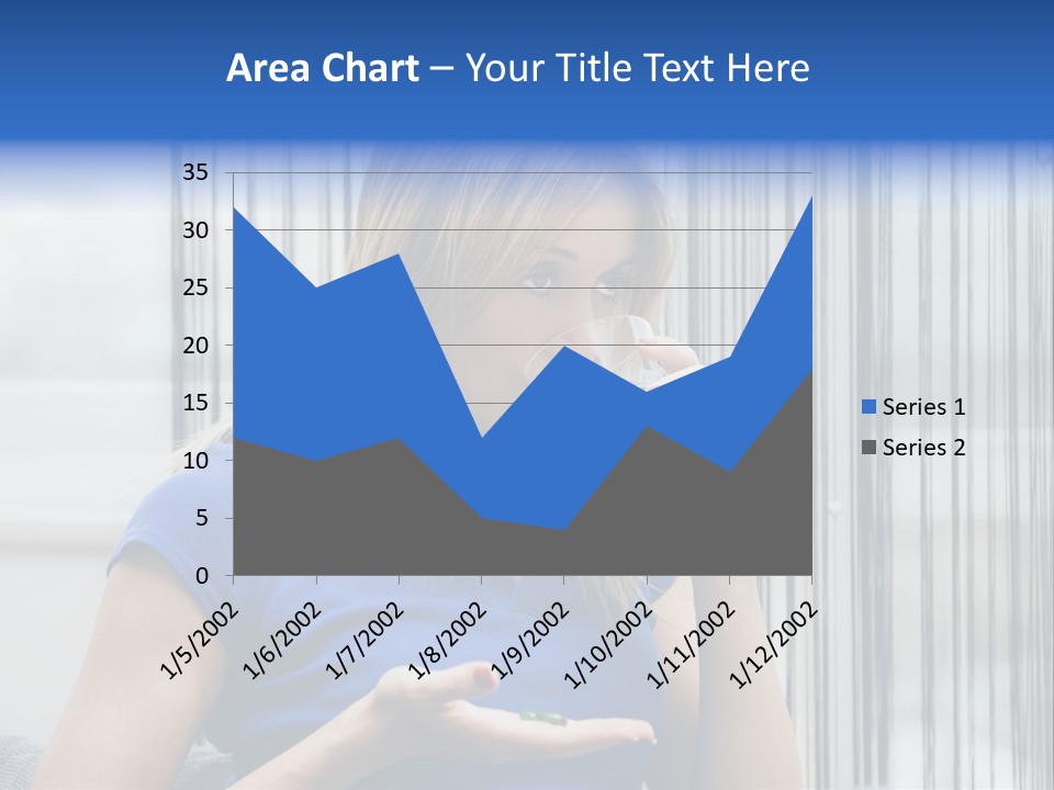 Woman Taking A Pill For Her Headache PowerPoint Template