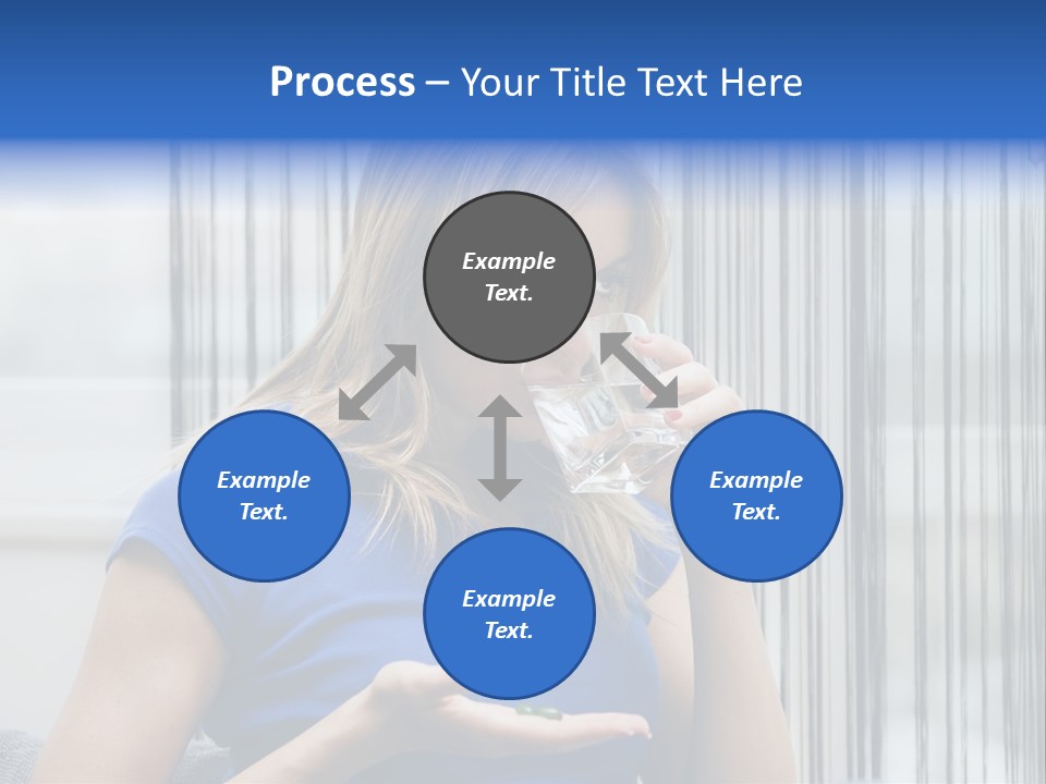 Woman Taking A Pill For Her Headache PowerPoint Template