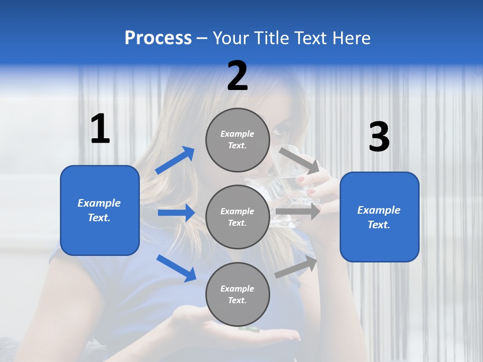 Woman Taking A Pill For Her Headache PowerPoint Template