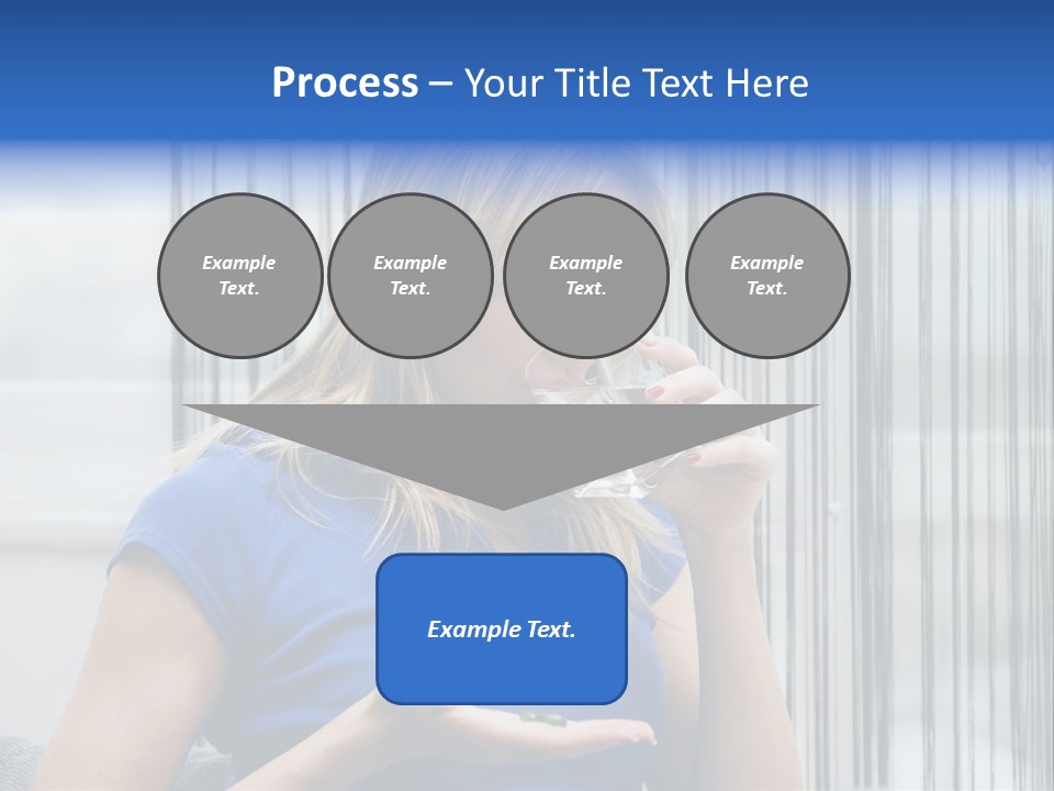 Woman Taking A Pill For Her Headache PowerPoint Template