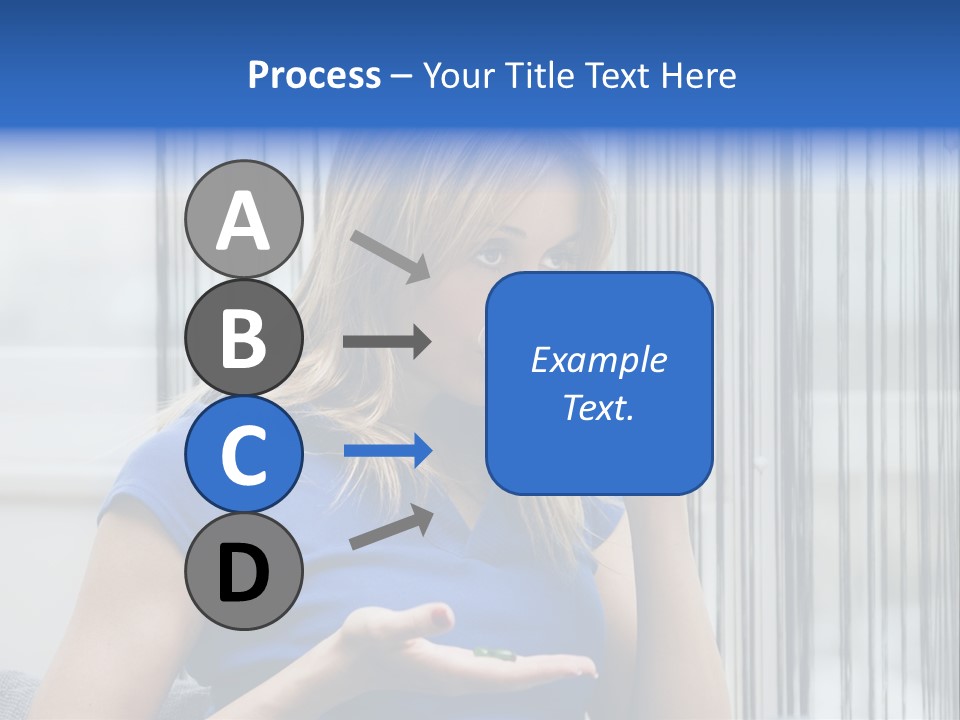 Woman Taking A Pill For Her Headache PowerPoint Template
