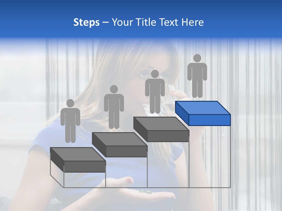 Woman Taking A Pill For Her Headache PowerPoint Template