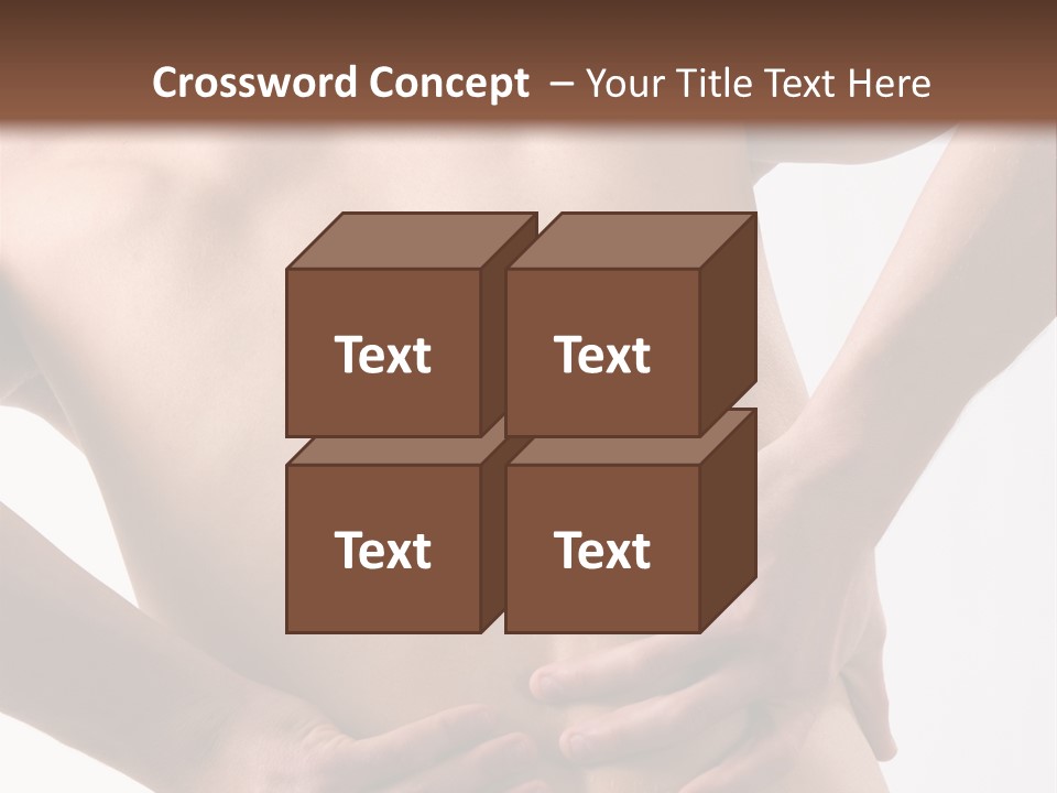 A Young Man With A Backache. PowerPoint Template