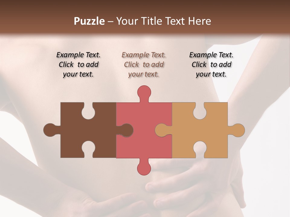 A Young Man With A Backache. PowerPoint Template