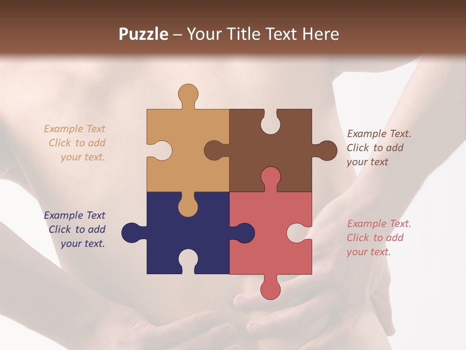 A Young Man With A Backache. PowerPoint Template