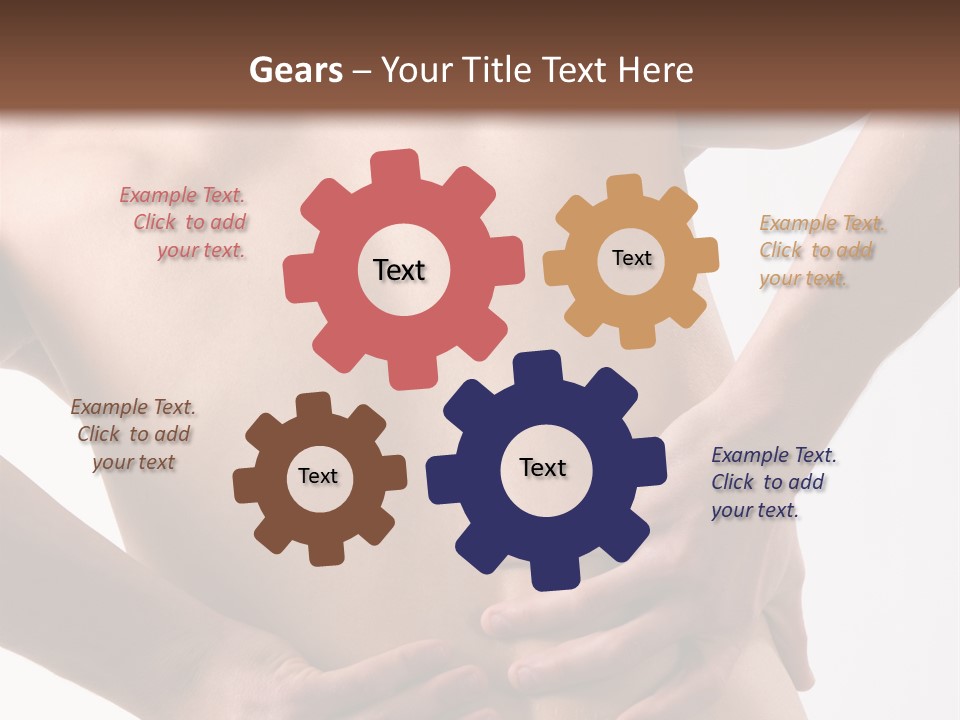 A Young Man With A Backache. PowerPoint Template