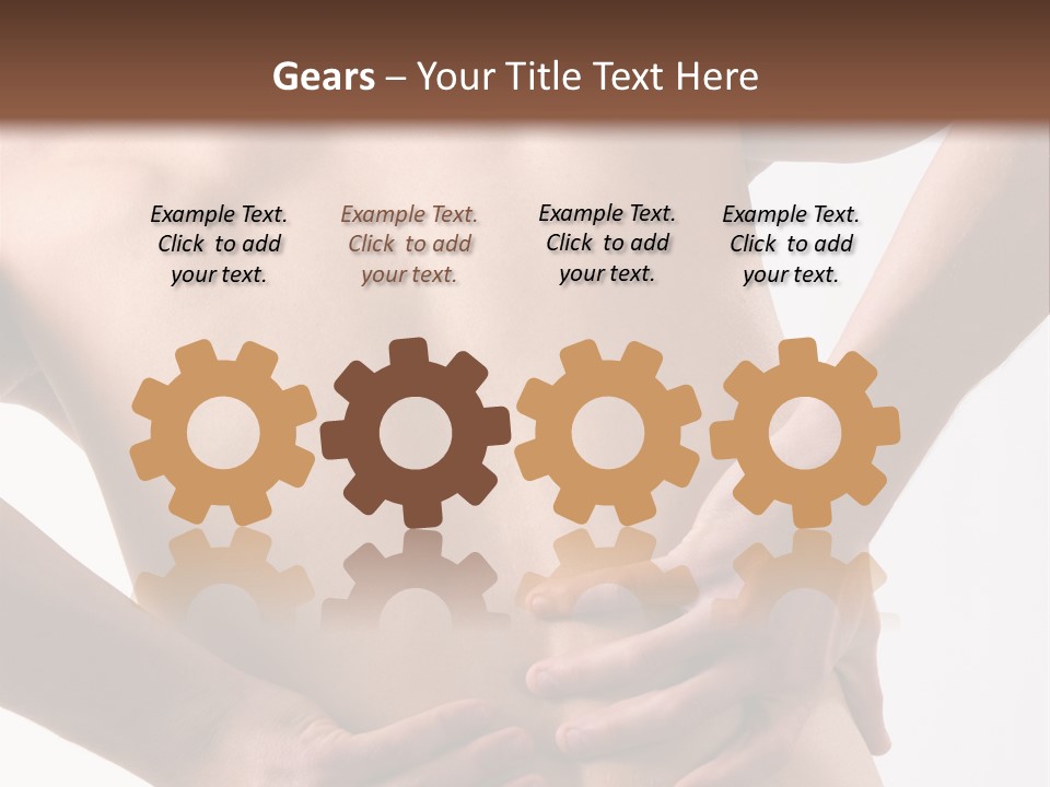 A Young Man With A Backache. PowerPoint Template