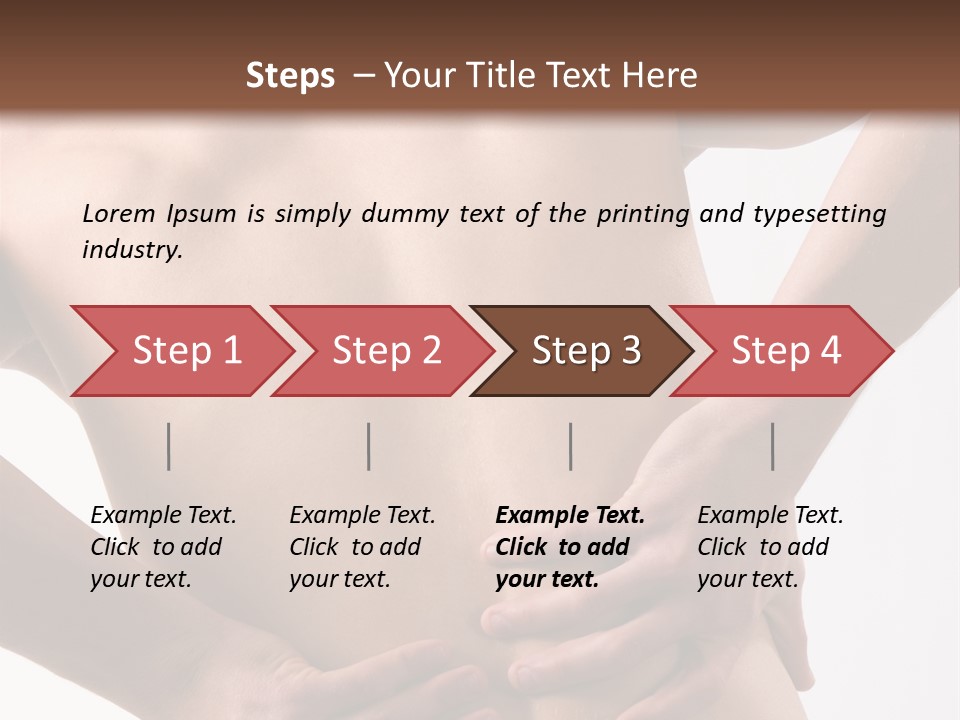 A Young Man With A Backache. PowerPoint Template