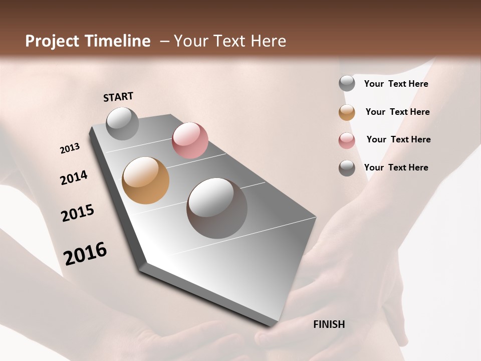 A Young Man With A Backache. PowerPoint Template