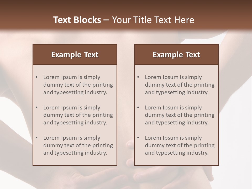 A Young Man With A Backache. PowerPoint Template