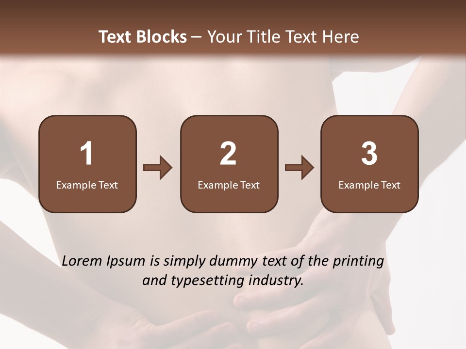 A Young Man With A Backache. PowerPoint Template