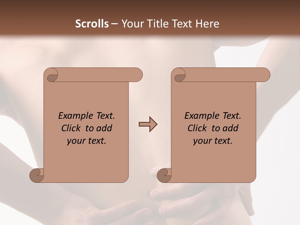 A Young Man With A Backache. PowerPoint Template