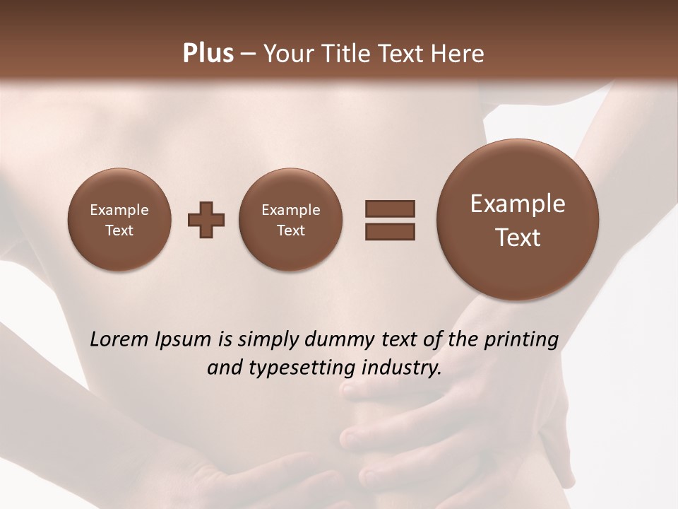 A Young Man With A Backache. PowerPoint Template