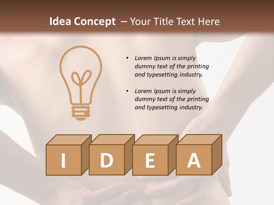 A Young Man With A Backache. PowerPoint Template