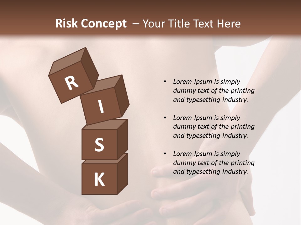 A Young Man With A Backache. PowerPoint Template