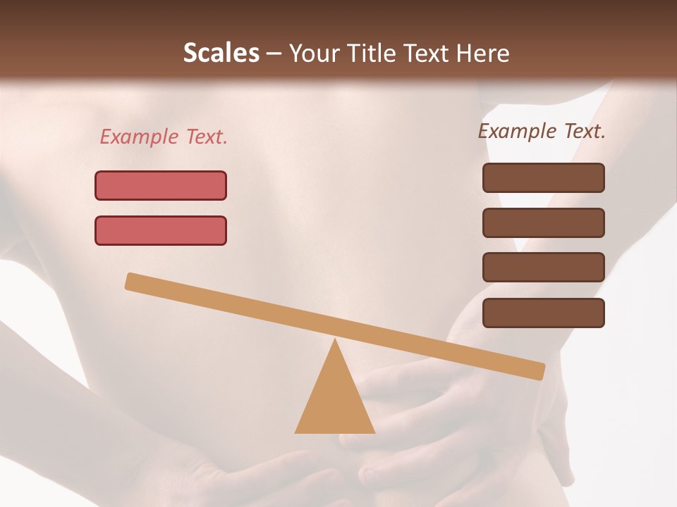 A Young Man With A Backache. PowerPoint Template