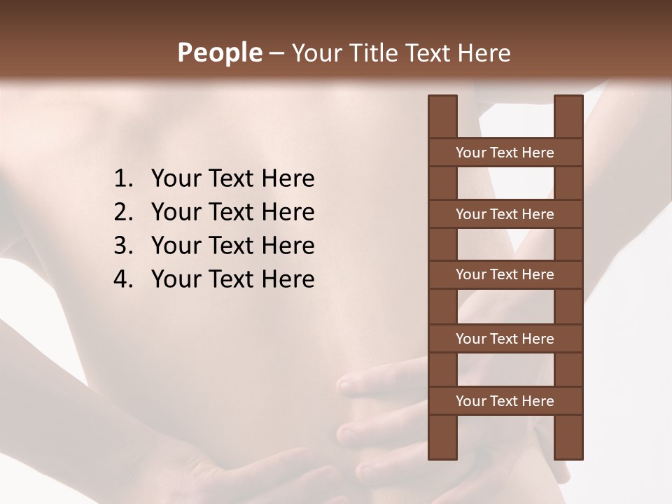 A Young Man With A Backache. PowerPoint Template