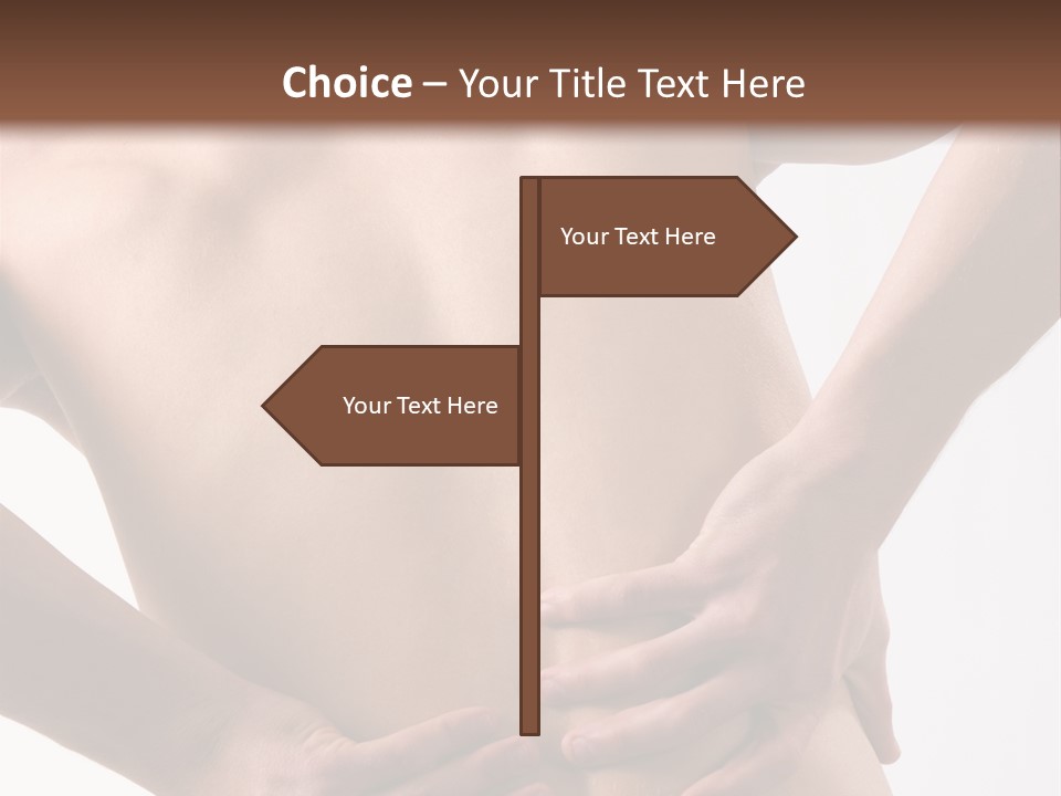 A Young Man With A Backache. PowerPoint Template