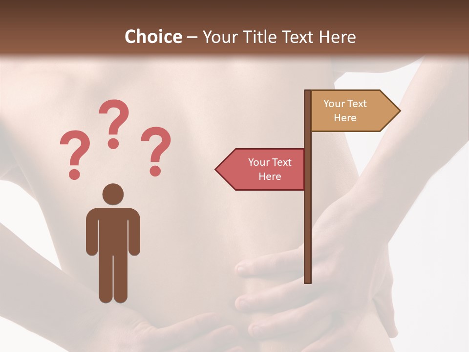 A Young Man With A Backache. PowerPoint Template