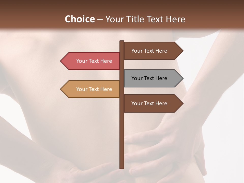 A Young Man With A Backache. PowerPoint Template