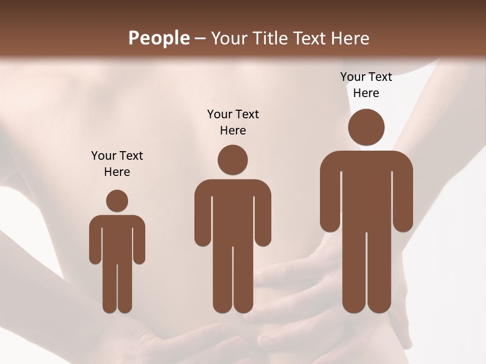 A Young Man With A Backache. PowerPoint Template