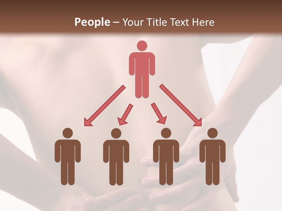 A Young Man With A Backache. PowerPoint Template