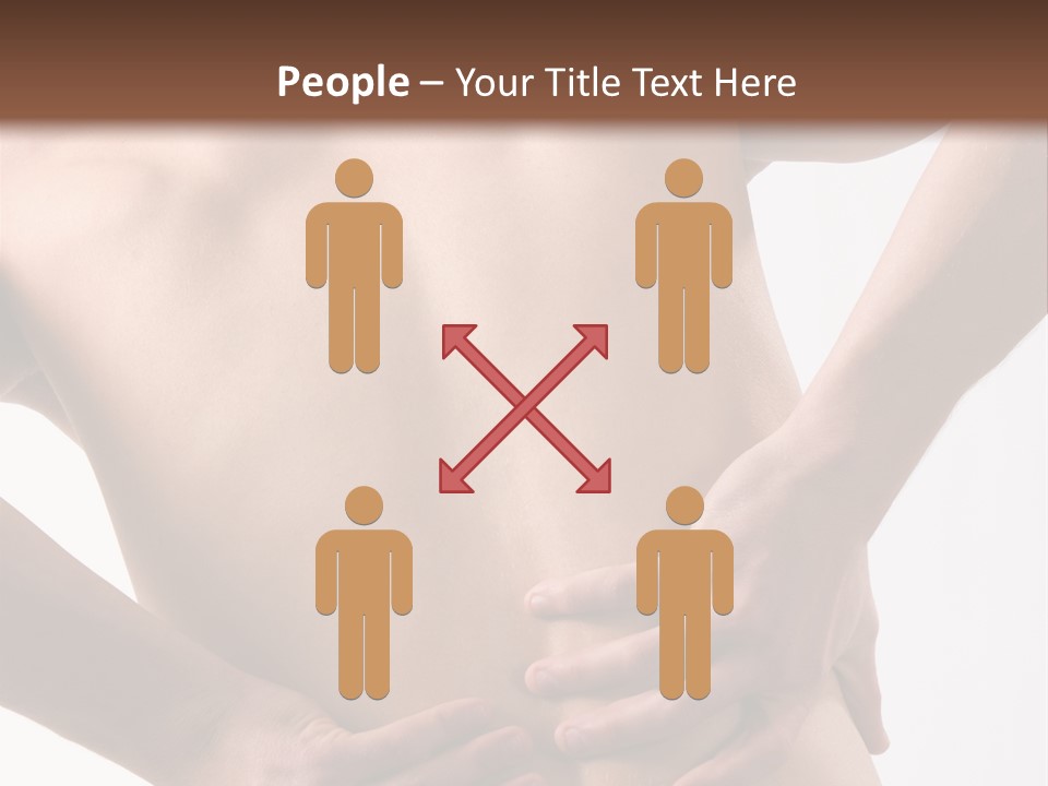 A Young Man With A Backache. PowerPoint Template