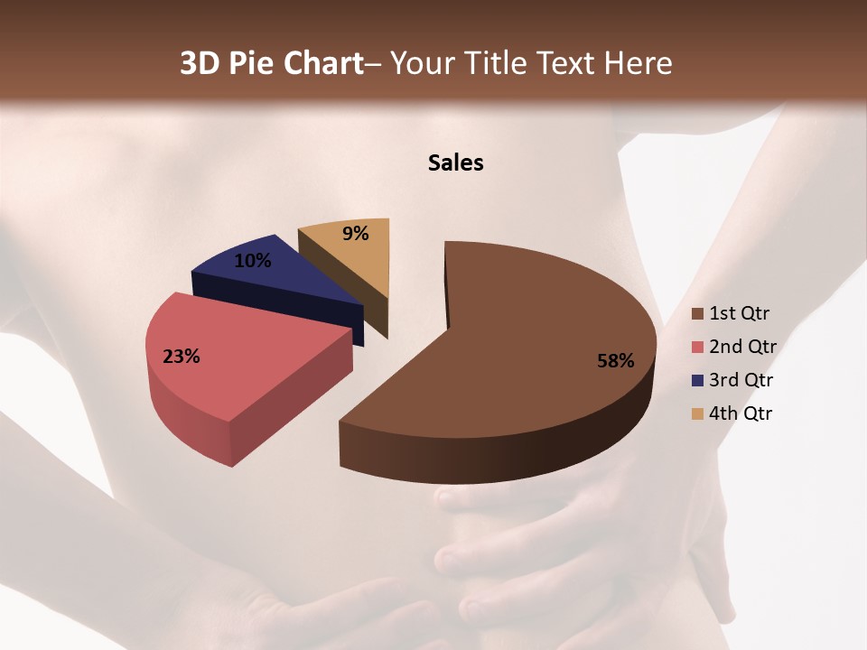 A Young Man With A Backache. PowerPoint Template