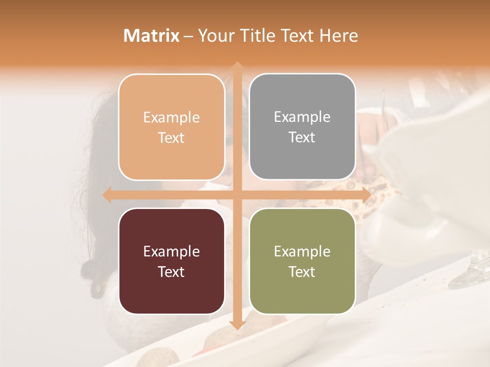 Jewish Girl Eating A Matzo Ball Soup In Passover PowerPoint Template