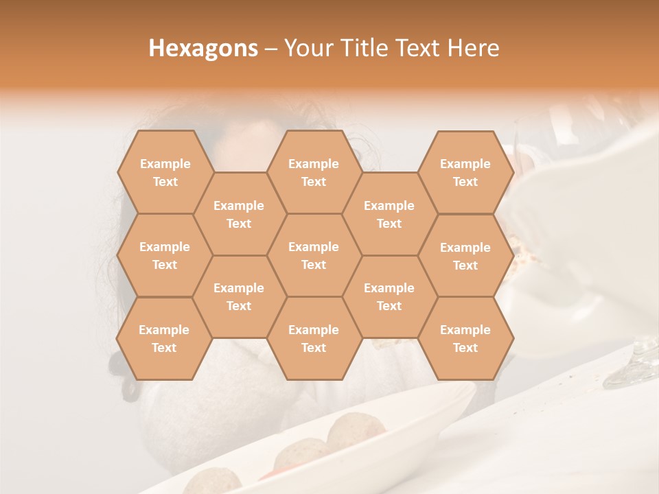 Jewish Girl Eating A Matzo Ball Soup In Passover PowerPoint Template