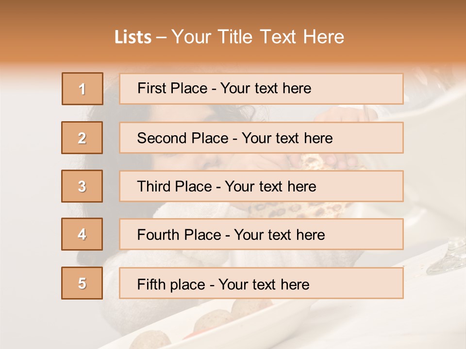 Jewish Girl Eating A Matzo Ball Soup In Passover PowerPoint Template