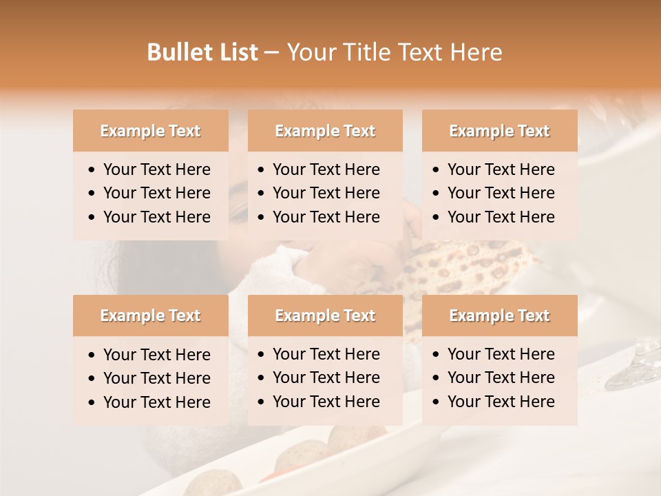 Jewish Girl Eating A Matzo Ball Soup In Passover PowerPoint Template