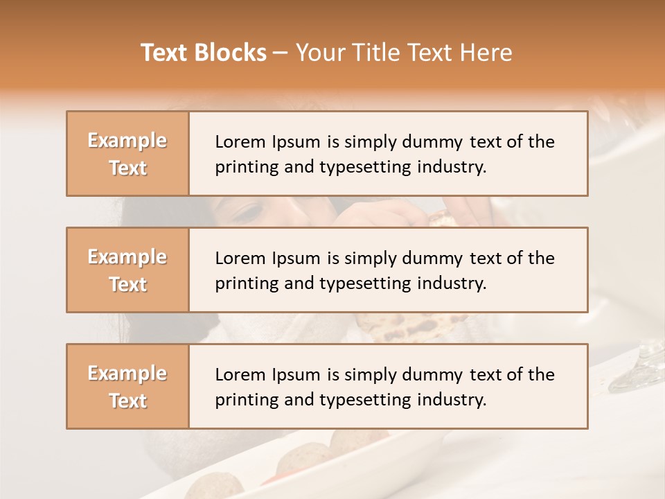 Jewish Girl Eating A Matzo Ball Soup In Passover PowerPoint Template