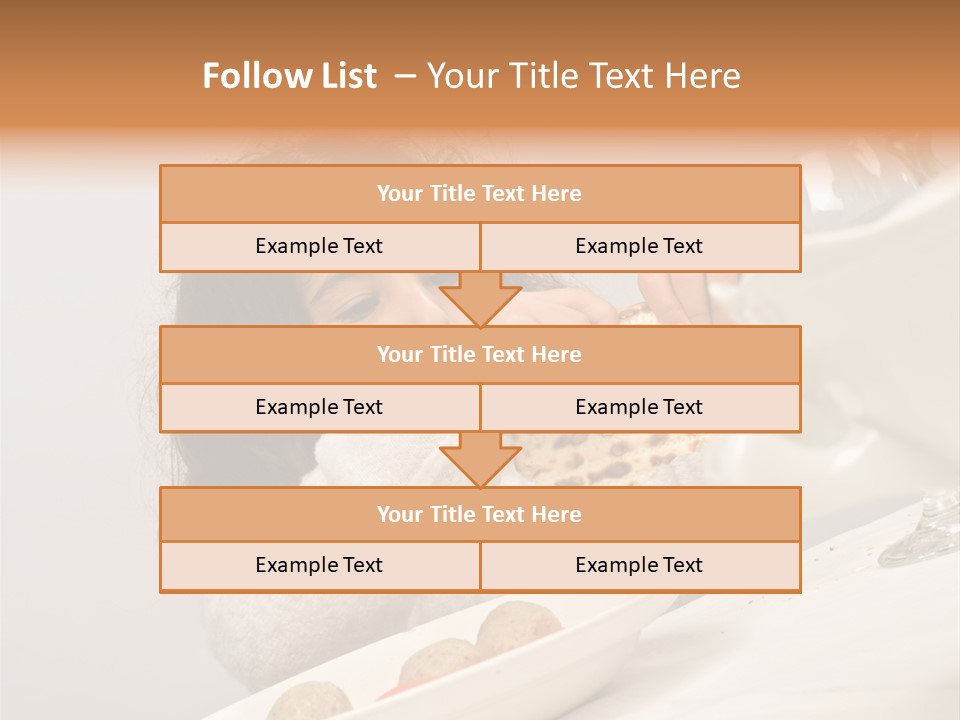 Jewish Girl Eating A Matzo Ball Soup In Passover PowerPoint Template
