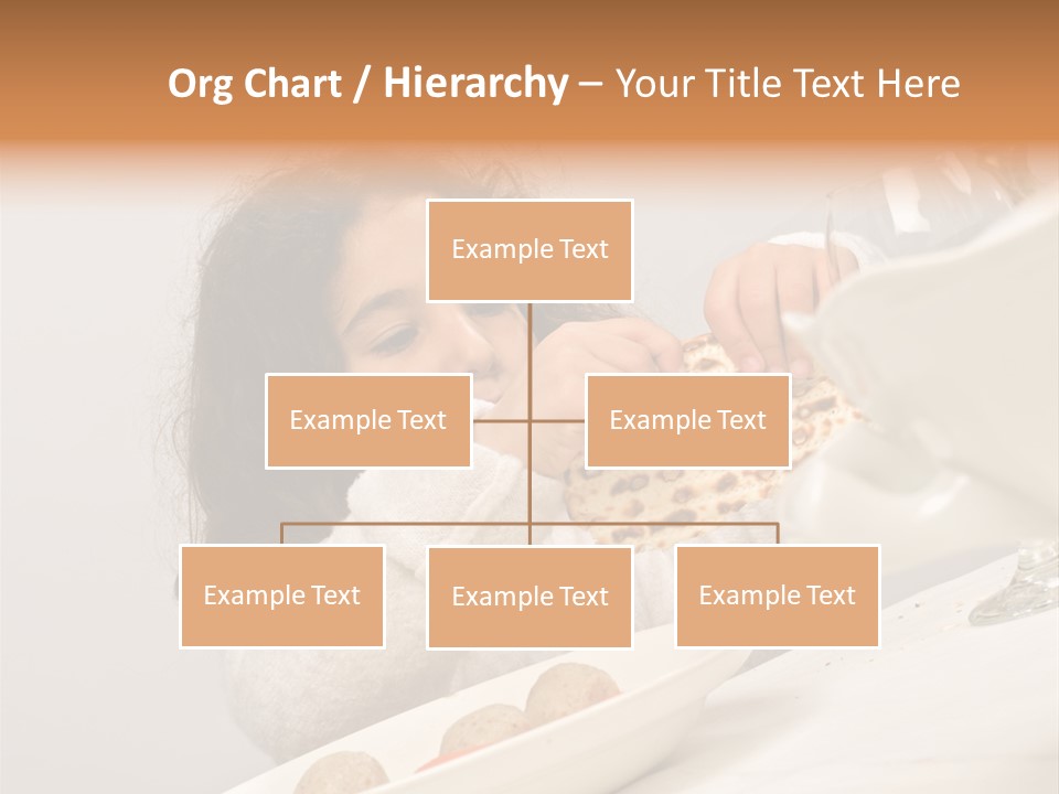 Jewish Girl Eating A Matzo Ball Soup In Passover PowerPoint Template