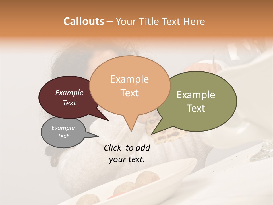 Jewish Girl Eating A Matzo Ball Soup In Passover PowerPoint Template