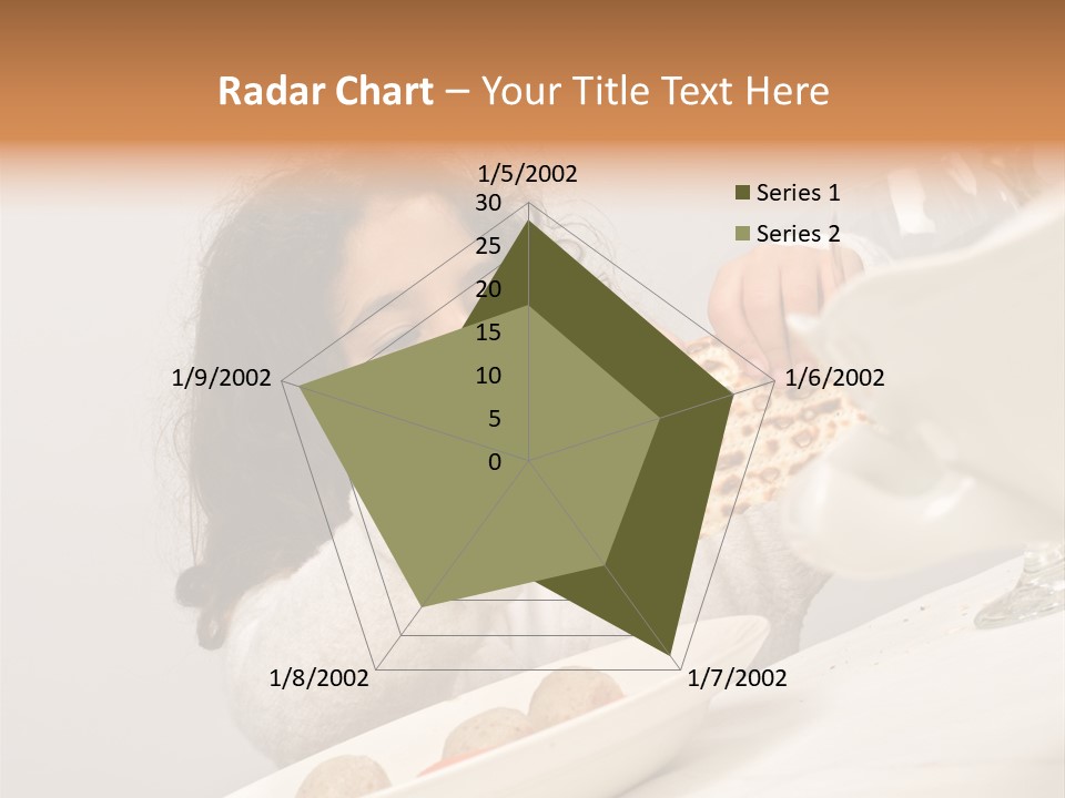 Jewish Girl Eating A Matzo Ball Soup In Passover PowerPoint Template