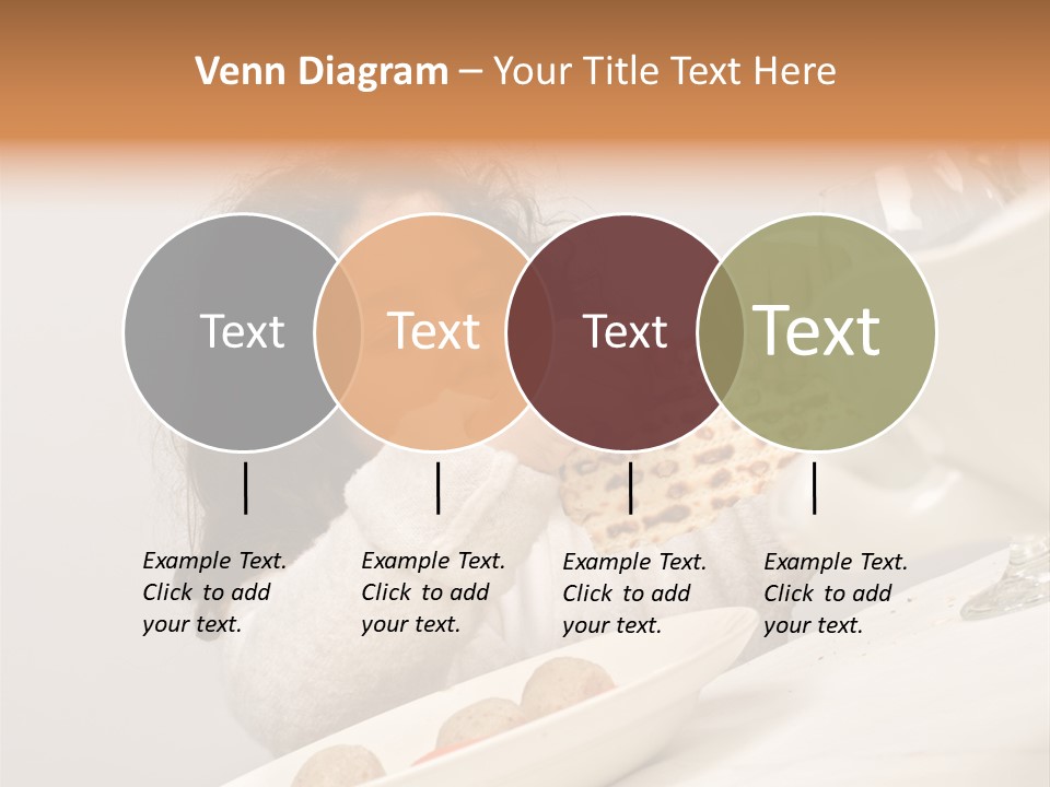 Jewish Girl Eating A Matzo Ball Soup In Passover PowerPoint Template