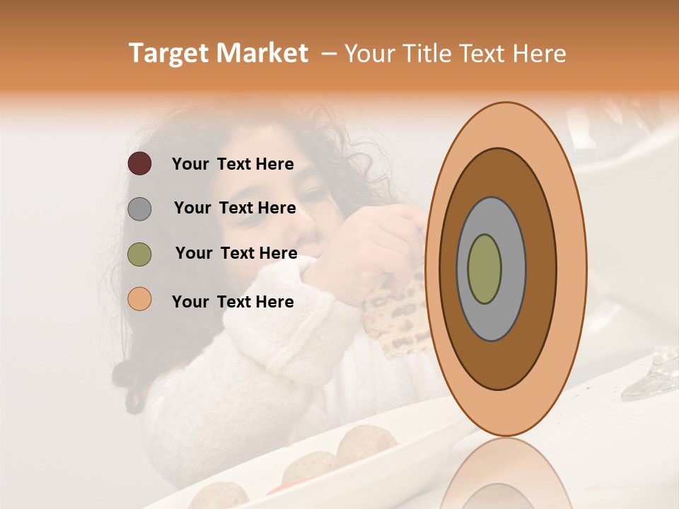 Jewish Girl Eating A Matzo Ball Soup In Passover PowerPoint Template