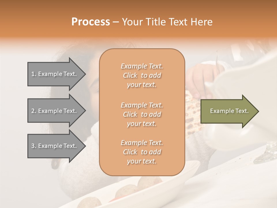 Jewish Girl Eating A Matzo Ball Soup In Passover PowerPoint Template