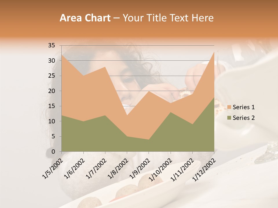 Jewish Girl Eating A Matzo Ball Soup In Passover PowerPoint Template