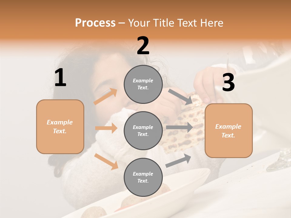 Jewish Girl Eating A Matzo Ball Soup In Passover PowerPoint Template