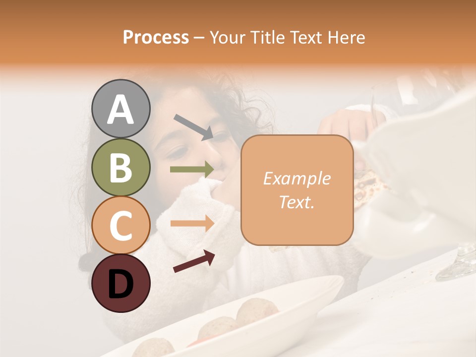 Jewish Girl Eating A Matzo Ball Soup In Passover PowerPoint Template