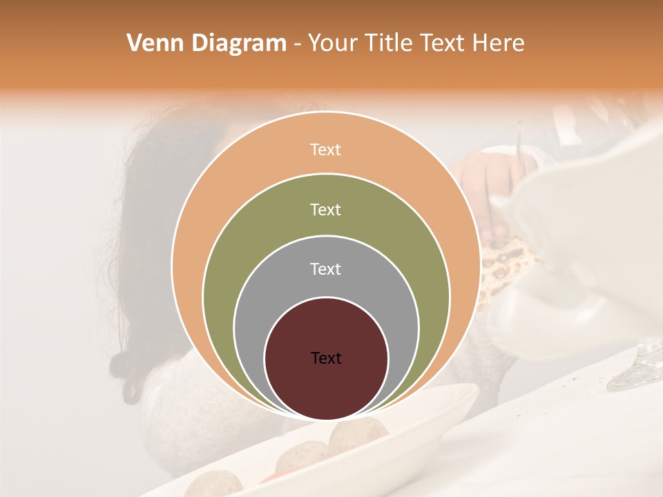 Jewish Girl Eating A Matzo Ball Soup In Passover PowerPoint Template