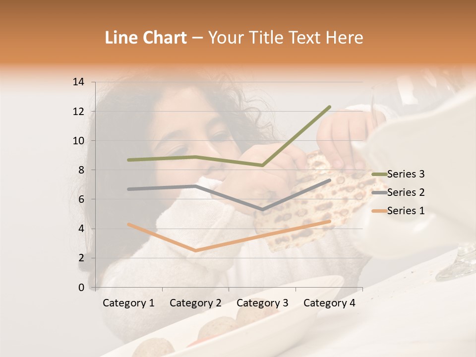 Jewish Girl Eating A Matzo Ball Soup In Passover PowerPoint Template
