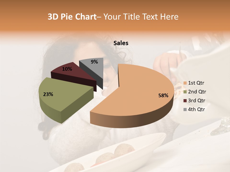 Jewish Girl Eating A Matzo Ball Soup In Passover PowerPoint Template