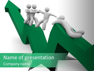 A Team Of People Rescues Another From A Deep Plunge PowerPoint Template