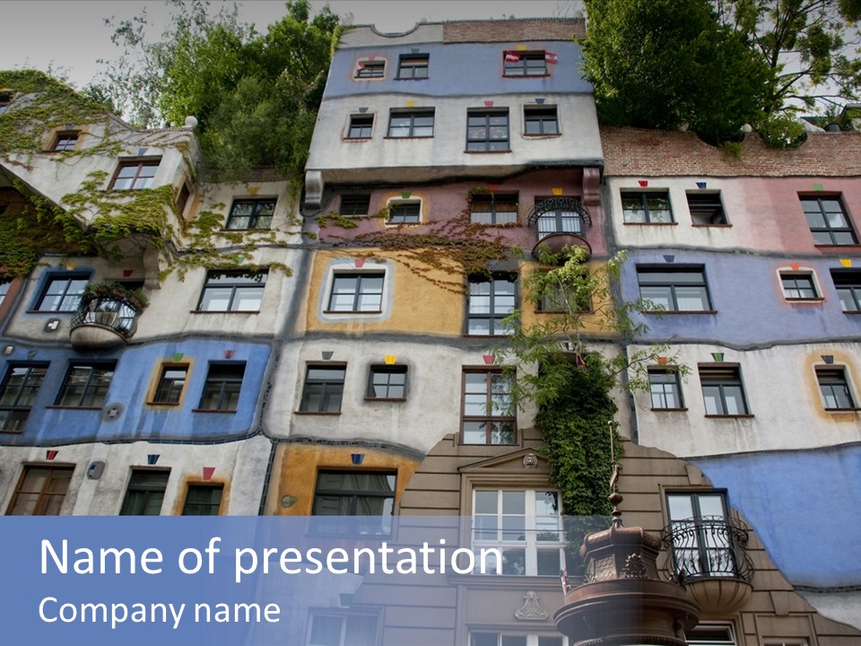 Hundertwasser House In Vienna PowerPoint Template